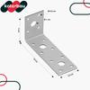 KOTARBAU® Carpenter's Angle Construction Connector Stainless Steel Galvanized 100 x 50 x 35 MM
