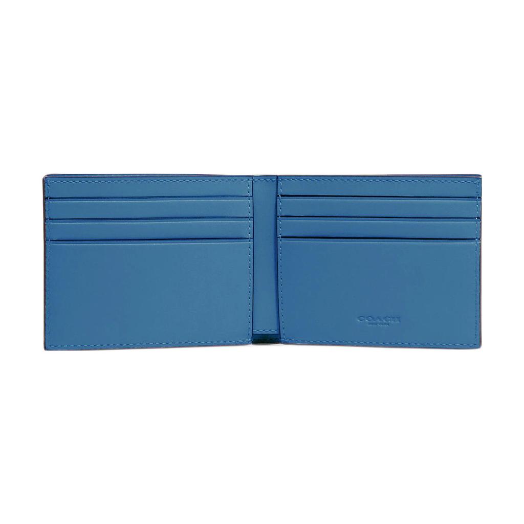 New COACH 3 IN 1 Wallet Calfskin Card Holder, Wallet Men's Blue CH084-QBVFG