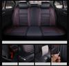 Black Red Wear-resistant PU Leather Full Set Car Seat Covers for 5-seater Vehicles
