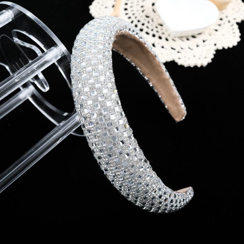 Meier Rhinestone crystal fashion sponge headband - full diamond hair accessory for flyaways
