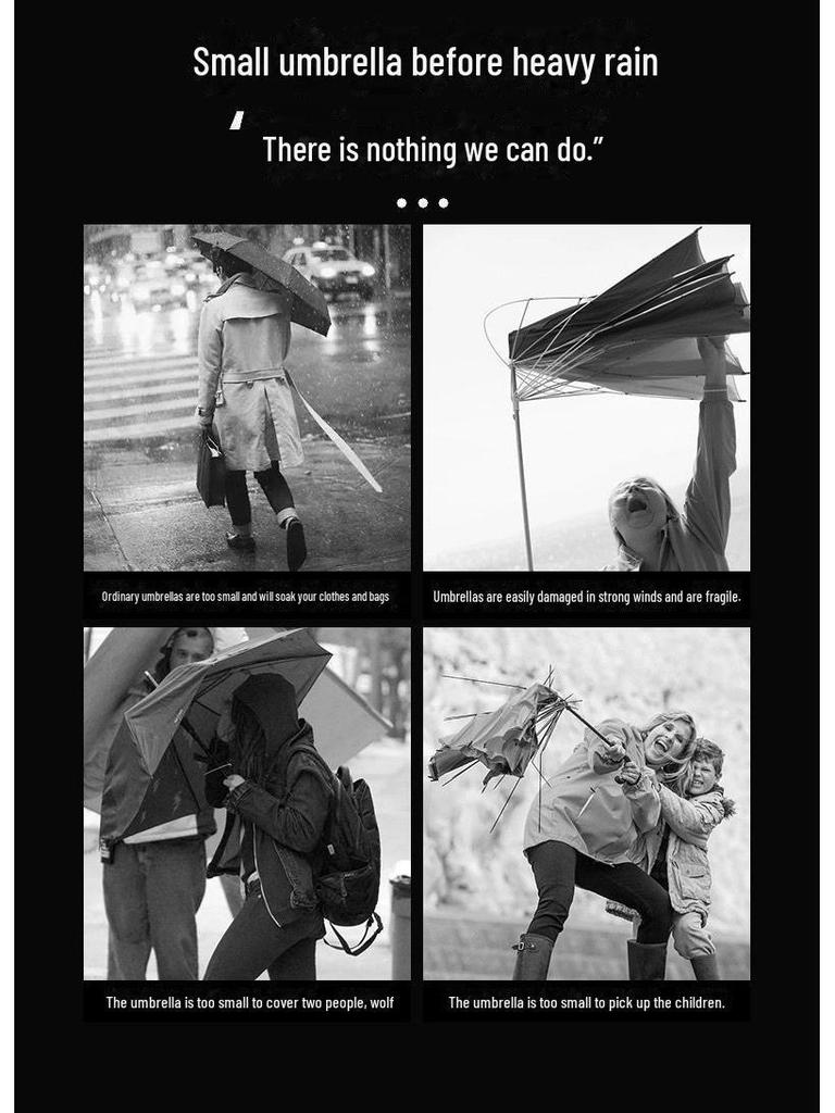 Twelve-Bone Folding Sunshade Umbrella - Large, Black, Logo-Printed for Sun and Rain Protection