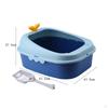 Cat Kitten Potty Toilet Open Top Pet Litter Tray PP Large Space Bedpan High Sided