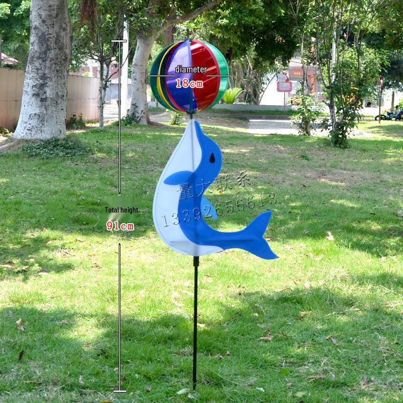 Популярное уличное 3D украшение на крышу в виде ветряной мельницы: Семицветные Мигающие Фигурки Животных для Аквариума