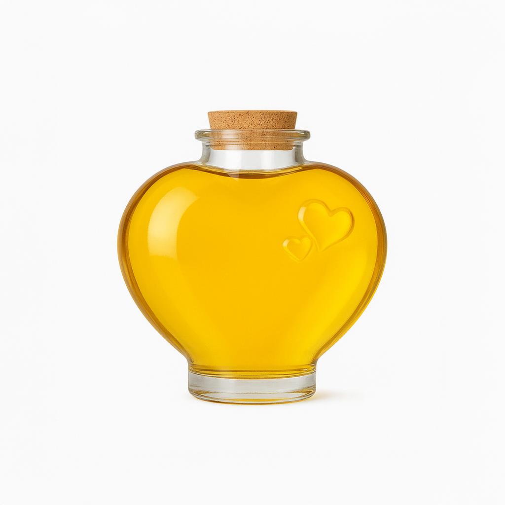 5x LOVE Glass Containers 350ml for Wine Alcohol Gift Wedding Bottles
