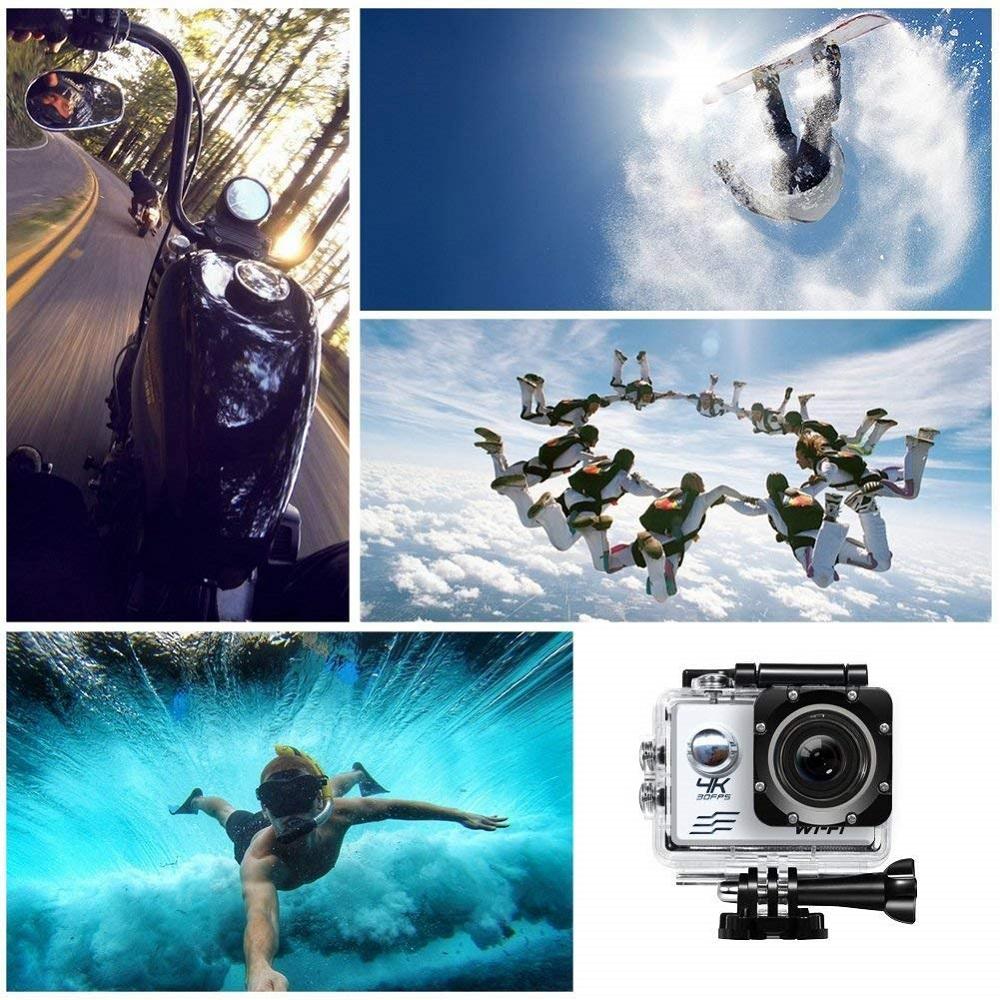 Action Camera, 4K High-definition Underwater Camera, Wireless WiFi Waterproof Outdoor Digital Camera