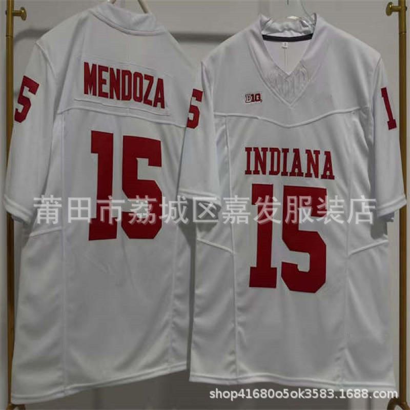 Indiana Hoosiers College Football Jersey Embroidered NCAA Team Uniform Men Cotton Rugby Style