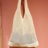Nuova borsa, borsa tote giapponese e coreana, borsa da spiaggia, borsa in maglia, borsa traforata, borsa a tracolla, borsa intrecciata.