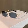 Fashion frameless sunglasses women's high-end sense high-quality European and American trendy outdoor sunglasses sunglasses women's trend spot