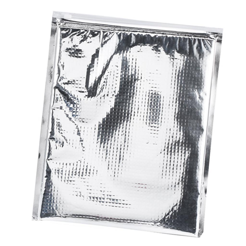 3 Typen 5er-Set Aluminiumfolie Isoliert Lebensmittelaufbewahrungstasche Thermokühltasche Silber