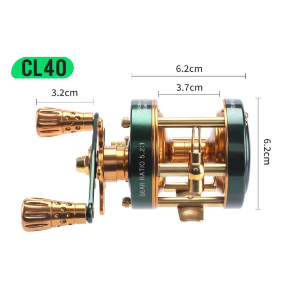 

40L/60L Retro Green Trolling Fishing Reel Slow-rock Iron Plate Drums To Beat Black Offshore Boat Fishing Wheel Right Hand