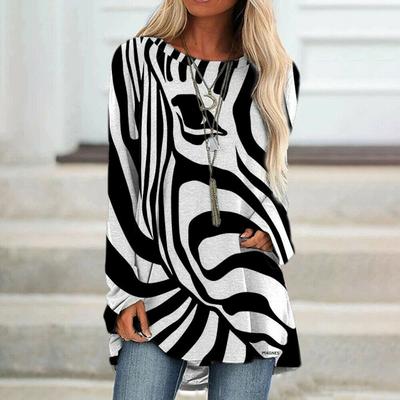 Abstract Zebra T Shirts Ethnic Style Geometry 3D Print Women Retro T-shirt Streetwear Oversized Tees Woman Tunic Tops Clothing