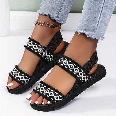 Women's Platform Sandals Open-Toe Thick Platform Comfort Casual Beach Shoes for Summer