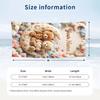 Teddy Bear Theme Beach Towel Personalized Custom Name & Text Soft Quick Dry Beach Towel for Swimming Travel