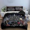Guitars with "Heavy Metal" text. Bedding sets Duvet cover sets Duvet covers Pillowcases(1 * Duvet Cover 2 * Pillowcases without duvet insert)