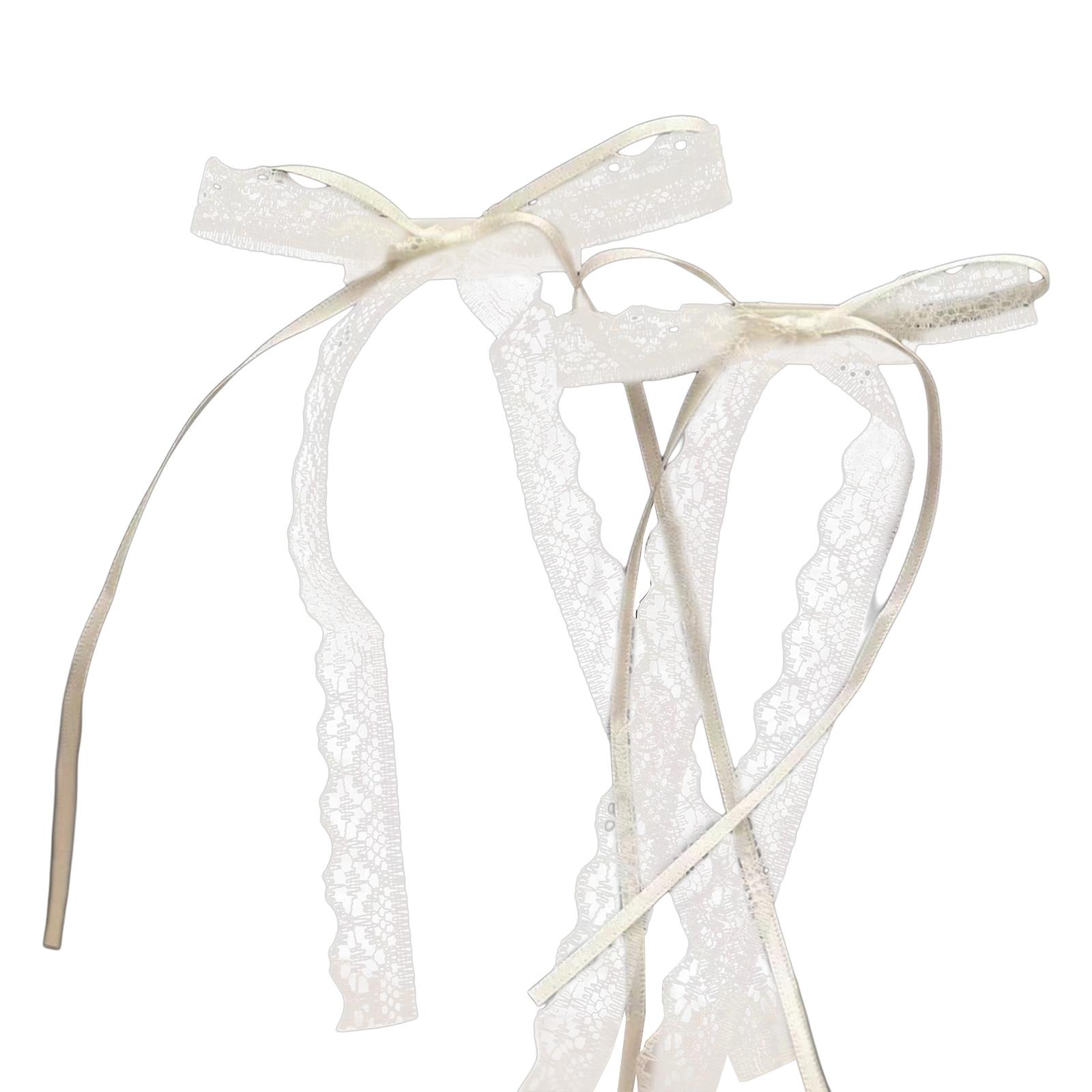 

Довга стрічка для волосся Банти Мереживна заколка для волосся з бантом Заколка для волосся в корейському стилі Тримач для жіночих кісок Нековзні шпильки Декорації для волосся 2