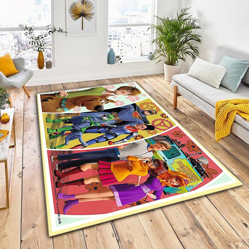 Halloween Cartoon Comedy Adventure Movie Scooby-Doo Carpet Is Suitable for Living Room and Bedroom Doormats Office Balcony Decorative Carpet V7