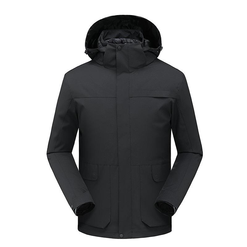 Three-in-one Down Liner Cold Jacket Women's Outdoor All-weather Waterproof Graphene Warm Jacket Men's Group Buying