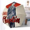 1pc Charlie Chaplin Automatic Folding Umbrella, Portable Collapsible Design, Casual Outdoor Accessory L1127078