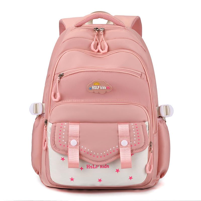 Modern And Stylish Large Capacity Backpack For Elementary School Kids Unisex Comfortable Design розовый