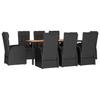 VidaXL Garden Dining Set 9pcs Black Cushions Wicker, Dining Set, Dining Set 3157605