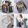 Zaino Tracolla in PVC Trasparente - Impermeabile, Grande Capacità, Borsa Ita Unisex Adatta per Studenti