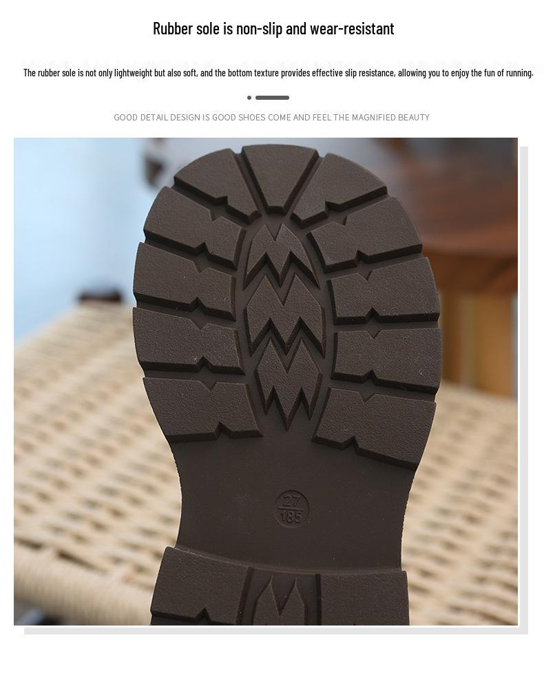 Vattentäta Läder Bomullsstövlar för Flickor - Höst/Vinter 2025 Martin-stil