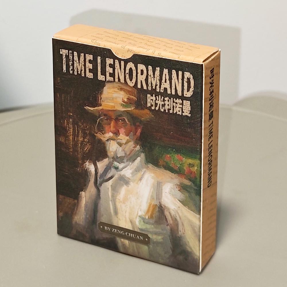 Time Lenormand Oracle Deck 38 Oil Painting Style Cards with Extra Man/Woman Cards Printed on Double-embossed Cardstock 9x6cm