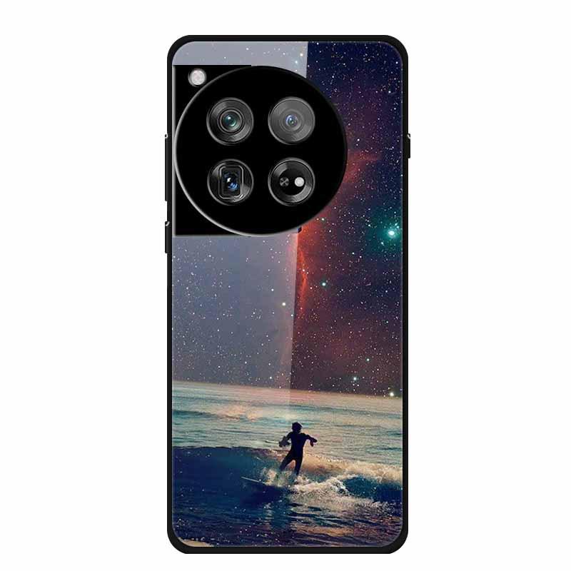 Personalized Seven-Colored Tempered Glass Phone Case for OnePlus 12 - Unisex
