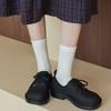 Dame Høst og Vinter Ensfarvet Relief Retro Nasjonal Stil Bomull Deodorant Lange Sokker