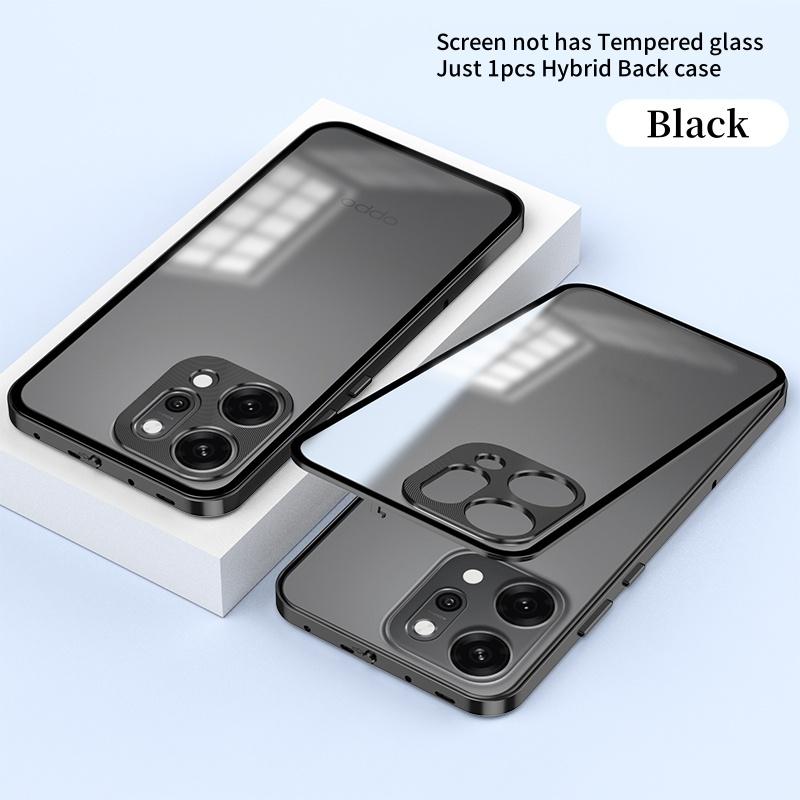 Elastic Snap Magnetic Metal Bumper Frame Case for Oppo Reno14 Pro / Reno14 Clear Frosted PC Lens Protector Back Cover Opp Bag&For Oppo Reno14 Pro 5G 6.83 чёрный