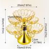 Elegant Rotating Snack Serving Tray Flower Shaped Fruit Plate Stand  Home Decor