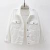 Spring Autumn Women's Denim Jacket Short Coat Pink Jean Jackets Casual Tops Loose Tops Lady Outerwear