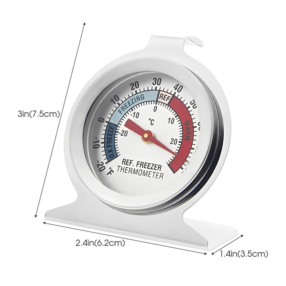 Freezer Thermometers -30~30°C -20~80°F Stainless Steel Fridge Large Dial Gauge Mini ThermoMeters for Refrigerator Cooler