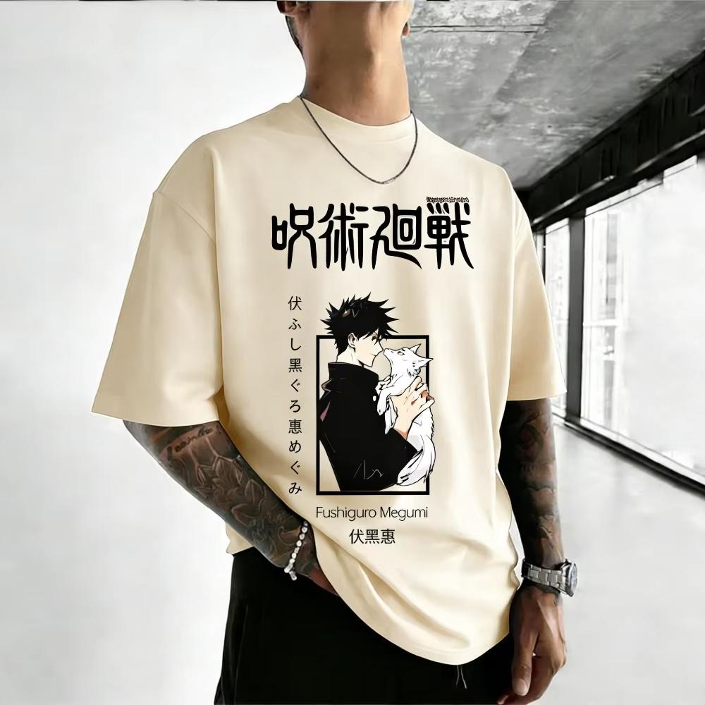 2026 New Spellbound Battle Votrebi Hyeon GenderNeutral Pure Cotton TShirt with Summer Anime Print Round Neck Loose Fit