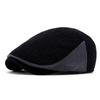 Men's Color Matching Peaked Cap Knitted Wool Beret Autumn Winter British Retro Forward Hat Warm Cap Painter's Hat