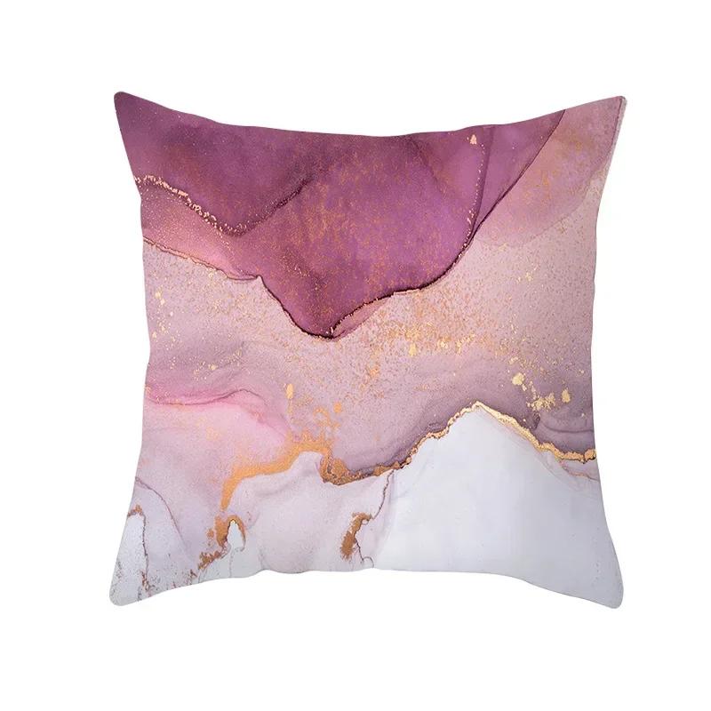 New Nordic Marble Gold Lines Print Cushion Cover Modern Abstrct Watercolor Art Decorative Pillow Cover Sofa Chair Throw Pillows