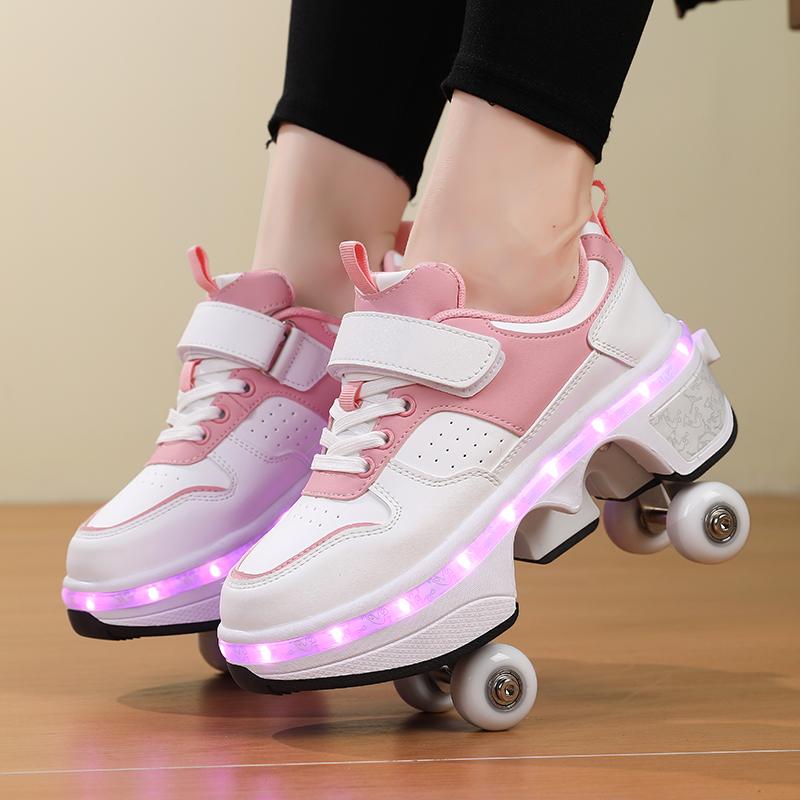Adult/Kids Roller Roller Shoes Luminous Skating Shoes Kids Glowing Sneakers Luminous Sneakers