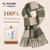TUCANO Women's 100% Pure Wool Plaid Winter Scarf & Shawl