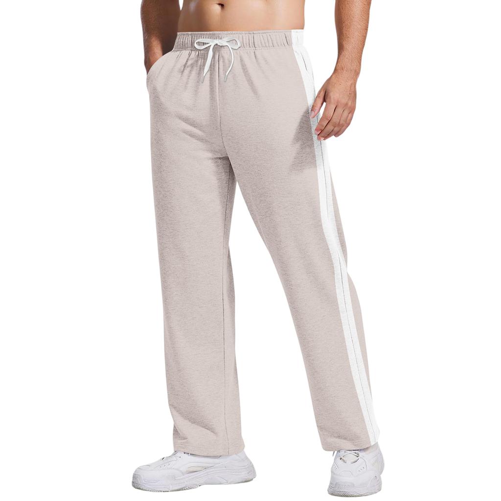 Men's Relaxed-Fit Casual Sweatpants With Stretch Waistband And Drawstring Yoga Pants