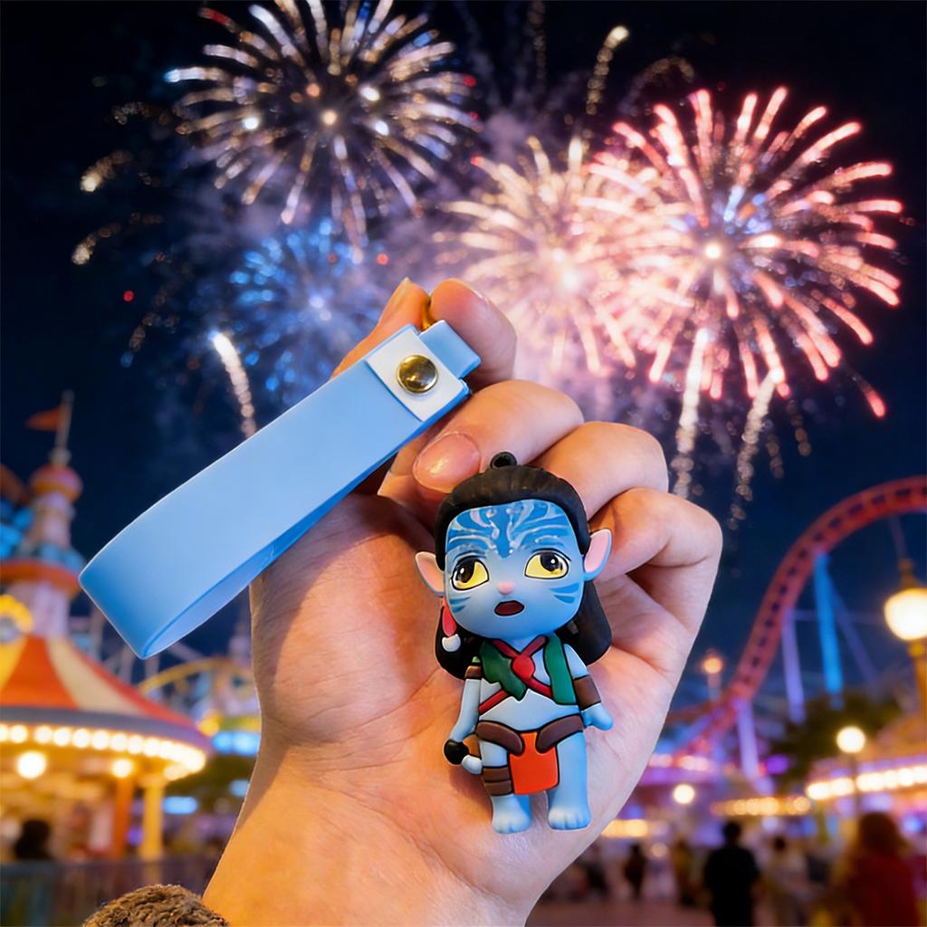 Creative Cartoon Keychain Three-dimensional Doll Bag Couple Pendant Car Key Chain Gift