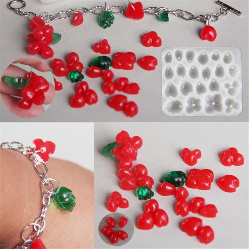 Heat Resistant Silicone Mould Set For Handmade Floral Pendant Charm Jewelry Designs Craft Projects