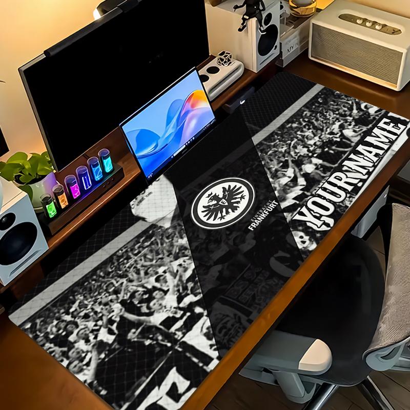 Tappetino per Mouse Personalizzato Eintracht Frankfurt Grande Cuscino per Tavolo da Gioco Antiscivolo Laptop Tablet Mousepad Grande Tappetino XXL Mini PC Playmat Con Bordo bloccato_XIA