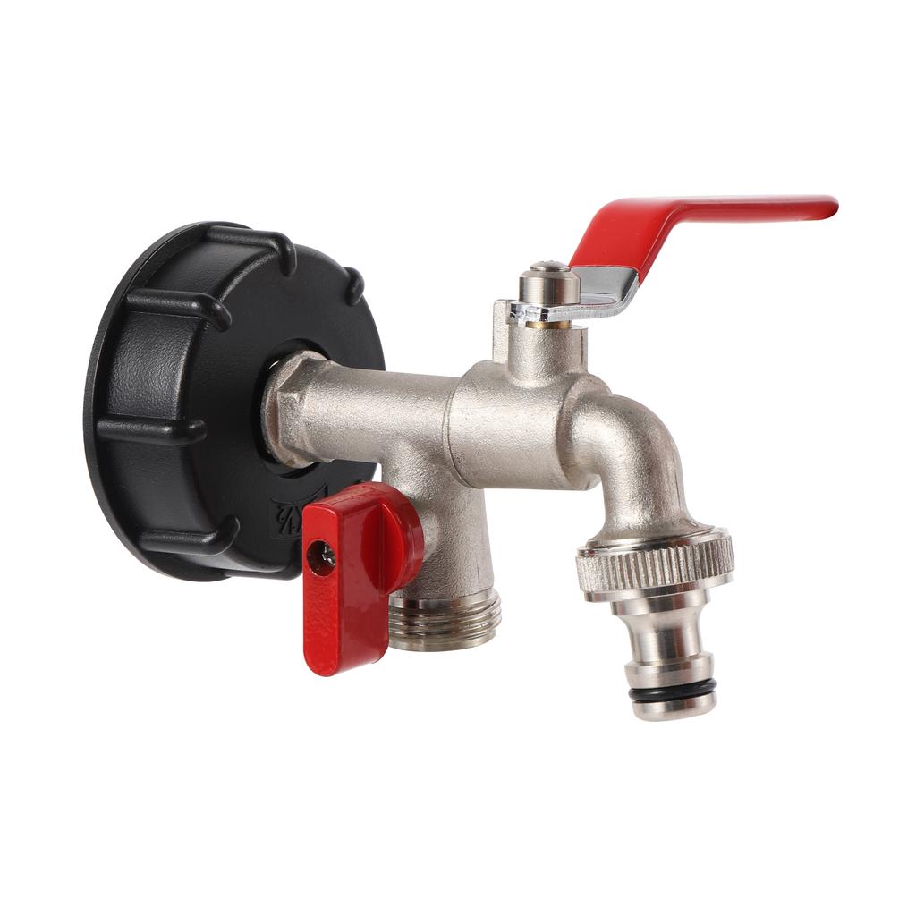 S60x6 Grobgewinde IBC Tank Tap Connecter X 1/2'' 3/4'' Wasser Kupplung Adapter 1000L Garten Home Ersatz Ventil Fitting