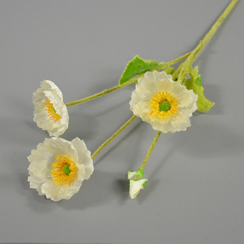 4 Heads Artificial Bouquet Simulation Poppies Fake Silk Flower For Home Wedding Party Decoration