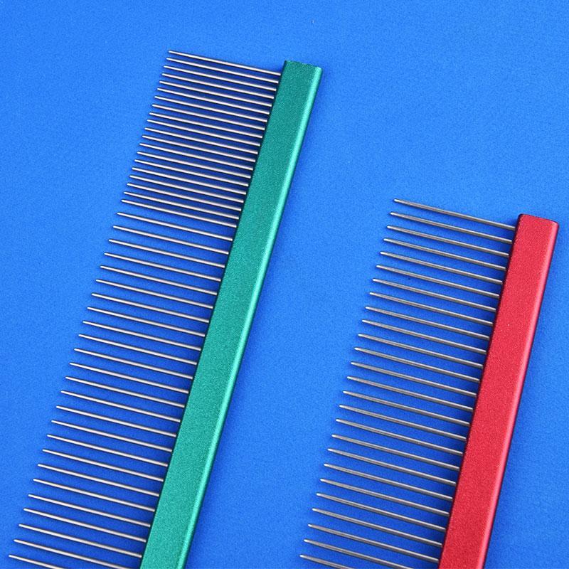 20cm-25cm Stainless Steel Pet Cat Comb Stylist Color Aviation Aluminum Ultra-light High-end Dog Cosmetology Styling Massage Comb