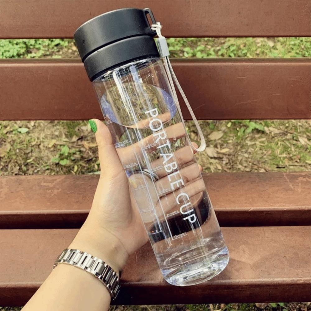 Bouteille d'eau de sport 800 ml Tasse en plastique transparente Nouvelle tasse à eau Voyage
