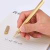 Brushed Brass Gel Pen Hexagon 0.5mm Writing Pen School Office Supplies Gift0.5mm without Scale