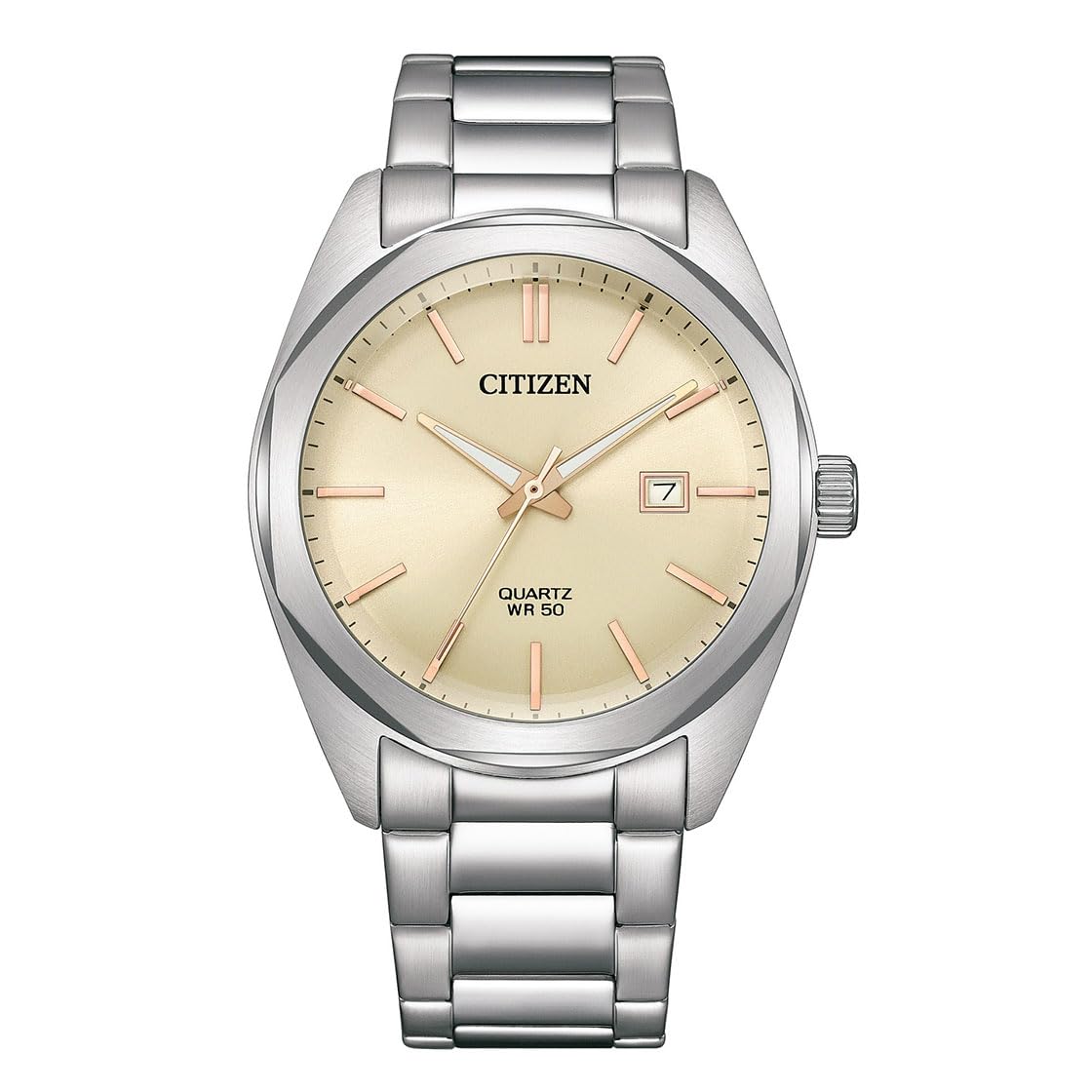 

[Citizen] Мужские кварцевые часы CITIZEN BI5110-54B шампанского цвета