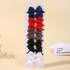 10Pcs/Set Classical Solid Ribbon Bow Hair Clips for Kids Girl Handmade Bows Hairpin Barrettes Headwear Children Hair Accessories