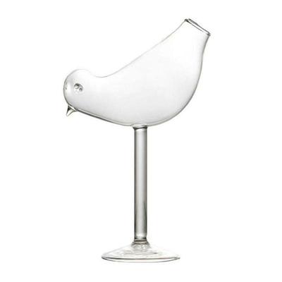 Creative Bird Shape Cocktail Glasses Wine Glasses Champagne Glasses Whisky Cup Beige Lame Drink Guide Bird Cocktail Glasses | Collins Glass (Transpare